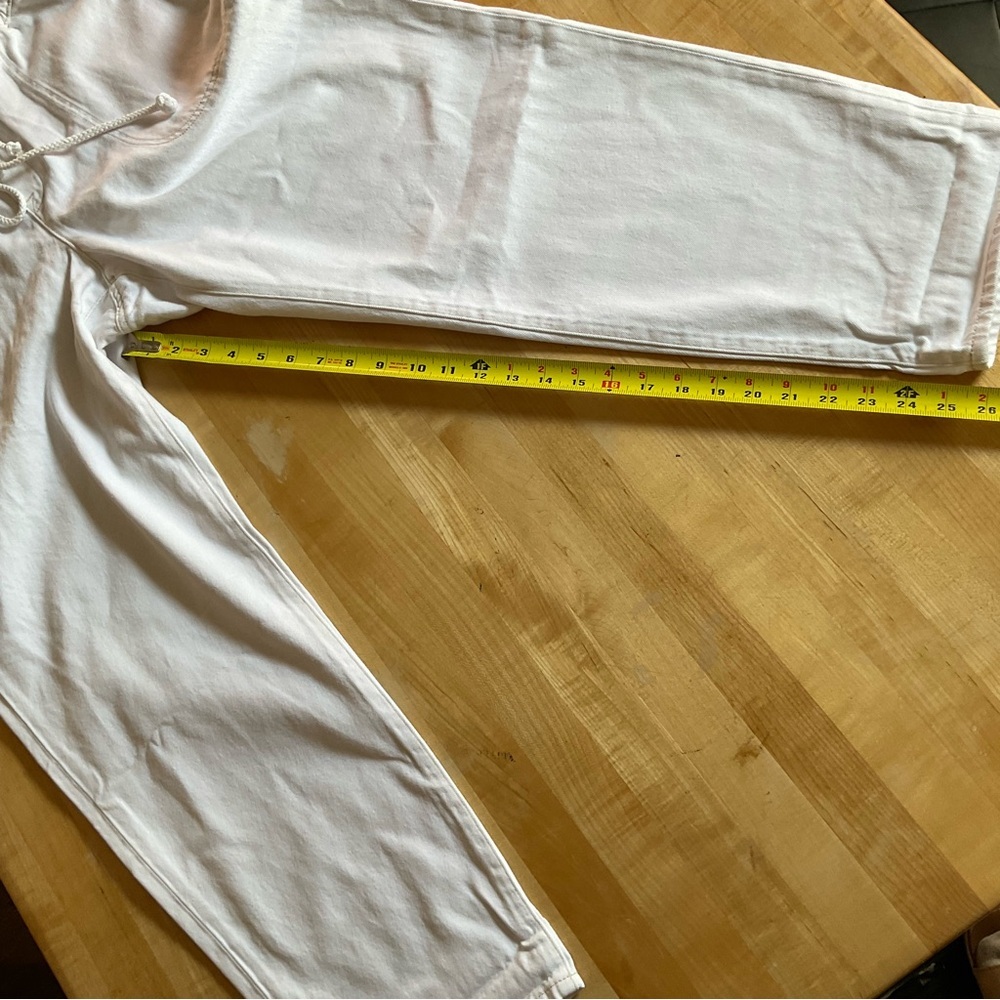 J.Crew Men’s NWT White Cotton Drawstring Pants Size 32 Elastic Waist - Picture 6 of 16